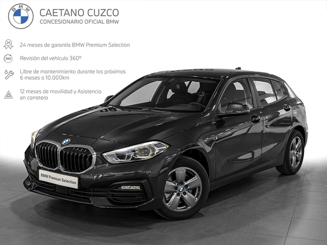 BMW Serie 1 116d color Negro. Año 2023. 85KW(116CV). Diésel. En concesionario Caetano Cuzco, Salvatierra de Madrid