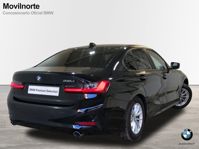 BMW Serie 3 318d color Negro. Año 2020. 110KW(150CV). Diésel. En concesionario Movilnorte El Plantio de Madrid