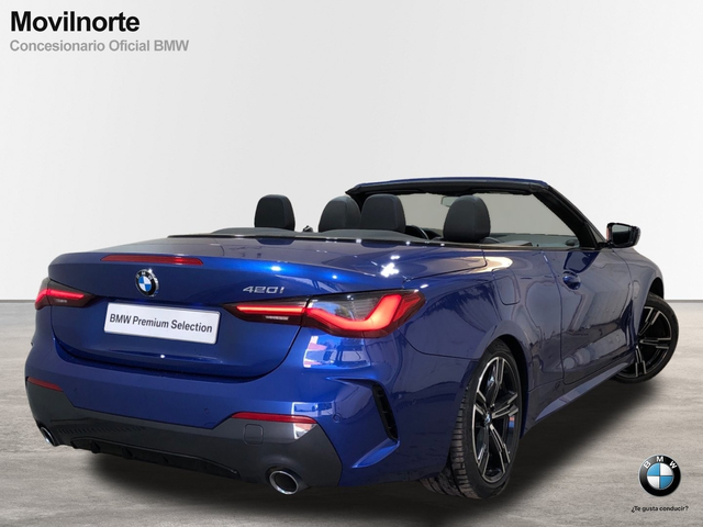 BMW Serie 4 420i Cabrio color Azul. Año 2022. 135KW(184CV). Gasolina. En concesionario Movilnorte Las Rozas de Madrid