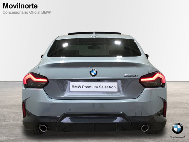 BMW Serie 2 220i Coupe color Gris. Año 2022. 135KW(184CV). Gasolina. En concesionario Movilnorte El Carralero de Madrid