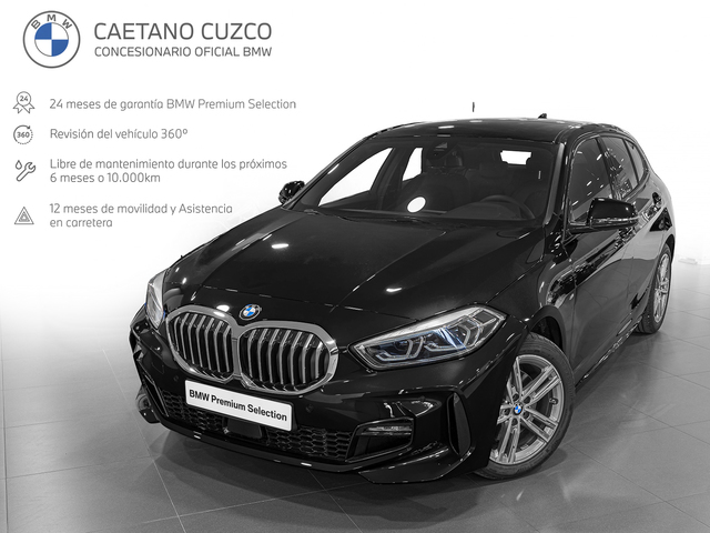 BMW Serie 1 118d color Negro. Año 2022. 110KW(150CV). Diésel. En concesionario Caetano Cuzco, Salvatierra de Madrid