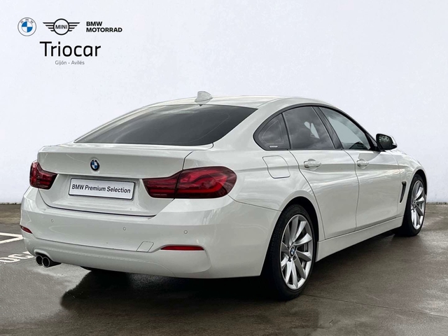 BMW Serie 4 420i Gran Coupe color Blanco. Año 2020. 135KW(184CV). Gasolina. En concesionario Triocar Gijón (Bmw y Mini) de Asturias