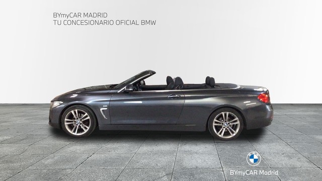 BMW Serie 4 420i Cabrio color Gris. Año 2016. 135KW(184CV). Gasolina. En concesionario BYmyCAR Madrid - Alcalá de Madrid