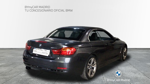BMW Serie 4 420i Cabrio color Gris. Año 2016. 135KW(184CV). Gasolina. En concesionario BYmyCAR Madrid - Alcalá de Madrid