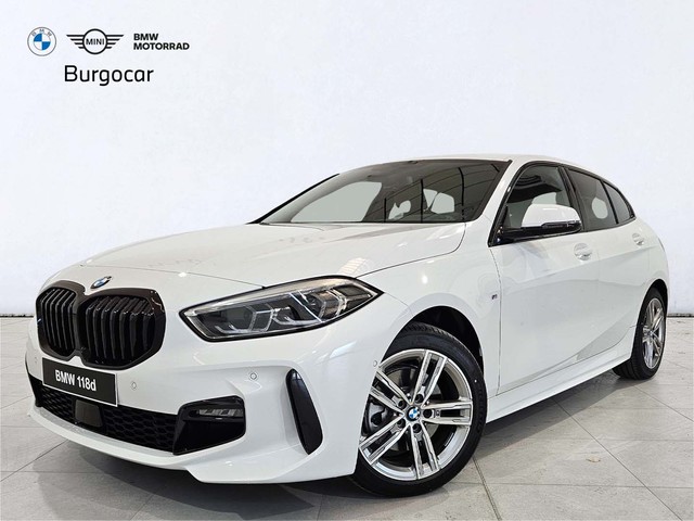 BMW Serie 1 118d color Blanco. Año 2023. 110KW(150CV). Diésel. En concesionario Burgocar (Bmw y Mini) de Burgos