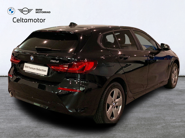 BMW Serie 1 116d color Negro. Año 2019. 85KW(116CV). Diésel. En concesionario Celtamotor Lalín de Pontevedra