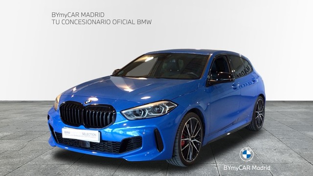 BMW Serie 1 128ti color Azul. Año 2021. 195KW(265CV). Gasolina. En concesionario BYmyCAR Madrid - Alcalá de Madrid