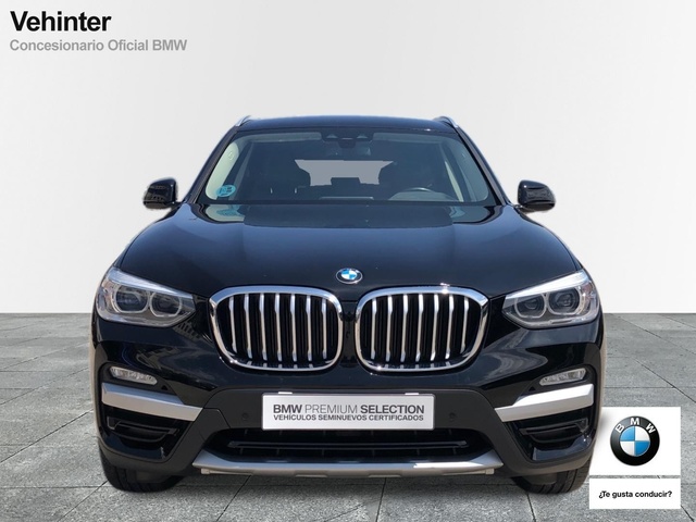 BMW X3 xDrive20d color Negro. Año 2019. 140KW(190CV). Diésel. En concesionario Vehinter Getafe de Madrid