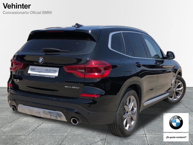 BMW X3 xDrive20d color Negro. Año 2019. 140KW(190CV). Diésel. En concesionario Vehinter Getafe de Madrid