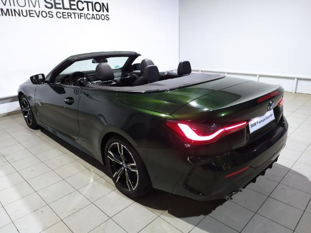 BMW Serie 4 420i Cabrio color Verde. Año 2022. 135KW(184CV). Gasolina. En concesionario Hispamovil, Orihuela de Alicante
