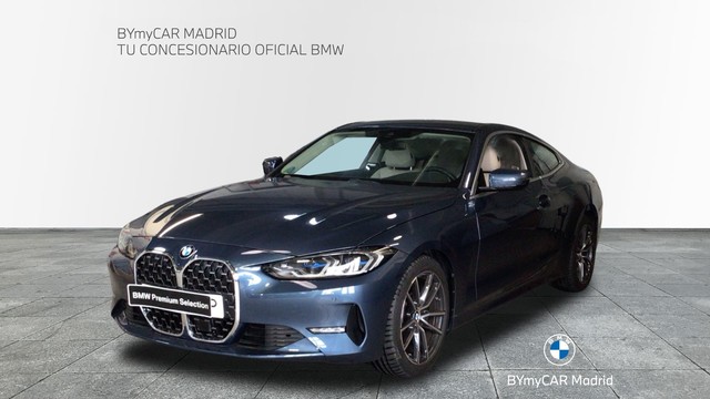 BMW Serie 4 420d Coupe color Azul. Año 2021. 140KW(190CV). Diésel. En concesionario BYmyCAR Madrid - Alcalá de Madrid