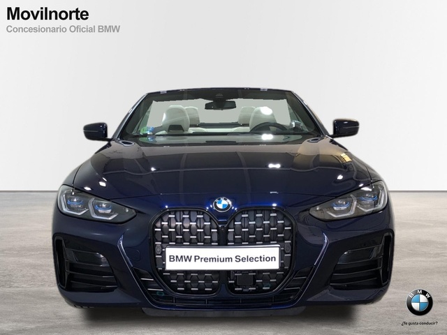 BMW Serie 4 M440i Cabrio color Azul. Año 2024. 275KW(374CV). Gasolina. En concesionario Movilnorte El Plantio de Madrid