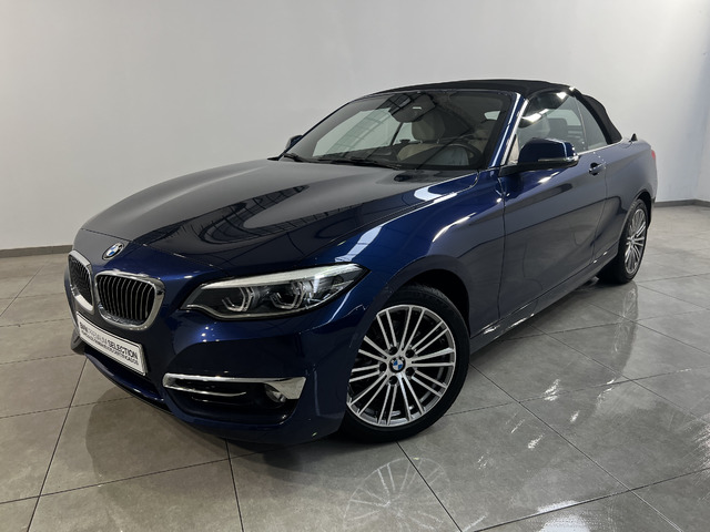 BMW Serie 2 218d Cabrio color Azul. Año 2020. 110KW(150CV). Diésel. En concesionario Movitransa Cars Cádiz de Huelva