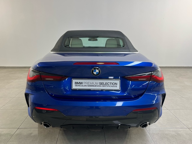 BMW Serie 4 420i Cabrio color Azul. Año 2021. 135KW(184CV). Gasolina. En concesionario Movitransa Cars Huelva de Huelva