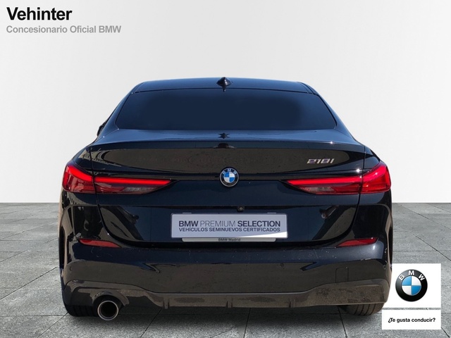 BMW Serie 2 218i Gran Coupe color Negro. Año 2020. 103KW(140CV). Gasolina. En concesionario Vehinter Getafe de Madrid