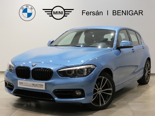 Fotos de BMW Serie 1 118d color Azul. Año 2018. 110KW(150CV). Diésel. En concesionario GANDIA Automoviles Fersan, S.A. de Valencia