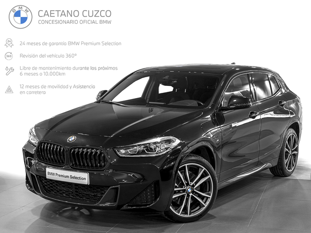 BMW X2 xDrive25e color Negro. Año 2024. 162KW(220CV). Híbrido Electro/Gasolina. En concesionario Caetano Cuzco, Alcalá de Madrid