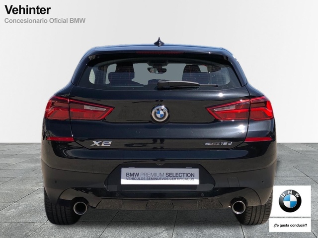 BMW X2 sDrive18d color Negro. Año 2018. 110KW(150CV). Diésel. En concesionario Vehinter Getafe de Madrid