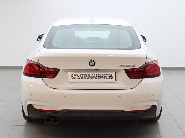 BMW Serie 4 420d Gran Coupe color Blanco. Año 2020. 140KW(190CV). Diésel. En concesionario Augusta Aragon S.A. de Zaragoza