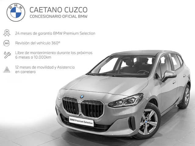 BMW Serie 2 218d Active Tourer color Gris. Año 2022. 110KW(150CV). Diésel. En concesionario Caetano Cuzco, Alcalá de Madrid