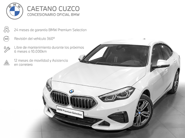 BMW Serie 2 218i Gran Coupe color Blanco. Año 2022. 103KW(140CV). Gasolina. En concesionario Caetano Cuzco, Alcalá de Madrid