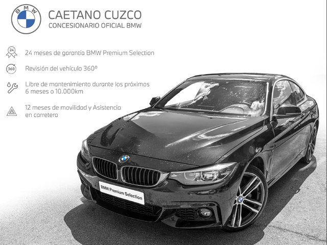 BMW Serie 4 420d Coupe color Negro. Año 2019. 140KW(190CV). Diésel. En concesionario Caetano Cuzco, Alcalá de Madrid
