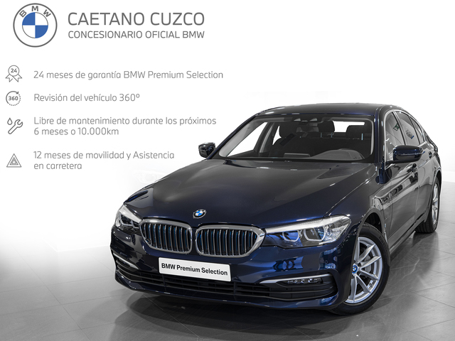 BMW Serie 5 530e iPerformance color Azul. Año 2019. 185KW(252CV). Híbrido Electro/Gasolina. En concesionario Caetano Cuzco Raimundo Fernandez Villaverde, 45 de Madrid