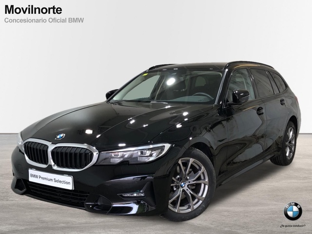 BMW Serie 3 320d Touring color Negro. Año 2020. 140KW(190CV). Diésel. En concesionario Movilnorte El Plantio de Madrid