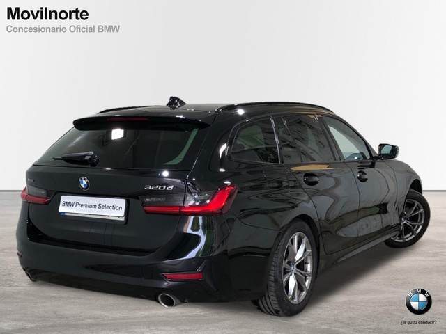 BMW Serie 3 320d Touring color Negro. Año 2020. 140KW(190CV). Diésel. En concesionario Movilnorte El Plantio de Madrid