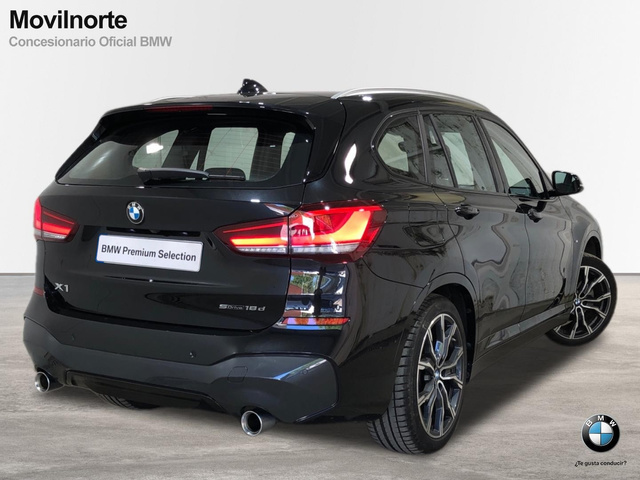 BMW X1 sDrive18d color Negro. Año 2021. 110KW(150CV). Diésel. En concesionario Movilnorte El Plantio de Madrid