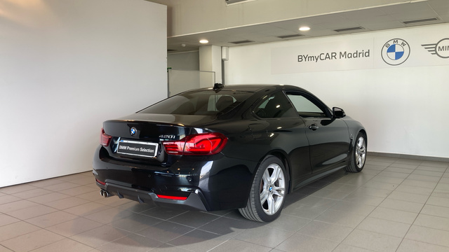 BMW Serie 4 420i Coupe color Negro. Año 2020. 135KW(184CV). Gasolina. En concesionario BYmyCAR Madrid - Alcalá de Madrid