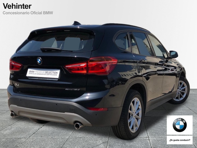 BMW X1 sDrive18d color Negro. Año 2019. 110KW(150CV). Diésel. En concesionario Momentum S.A. de Madrid