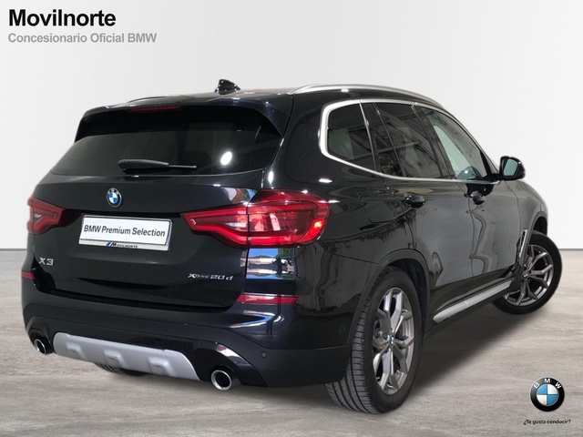 BMW X3 xDrive20d color Negro. Año 2020. 140KW(190CV). Diésel. En concesionario Movilnorte El Carralero de Madrid