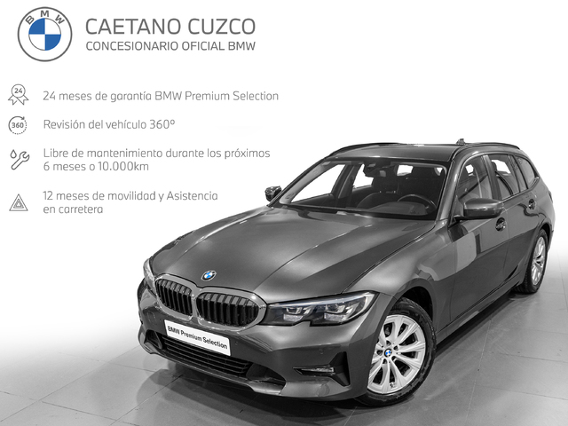 BMW Serie 3 318d Touring color Gris. Año 2020. 110KW(150CV). Diésel. En concesionario Caetano Cuzco Raimundo Fernandez Villaverde, 45 de Madrid