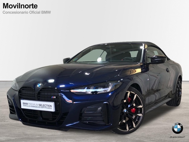 BMW Serie 4 M440i Cabrio color Azul. Año 2024. 275KW(374CV). Gasolina. En concesionario Movilnorte El Plantio de Madrid