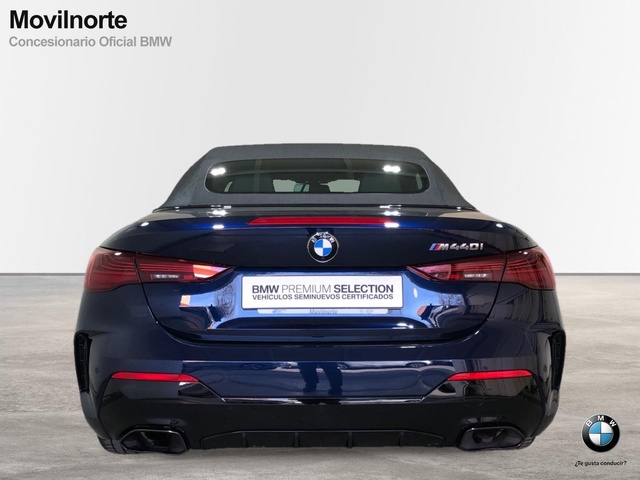 BMW Serie 4 M440i Cabrio color Azul. Año 2024. 275KW(374CV). Gasolina. En concesionario Movilnorte El Plantio de Madrid