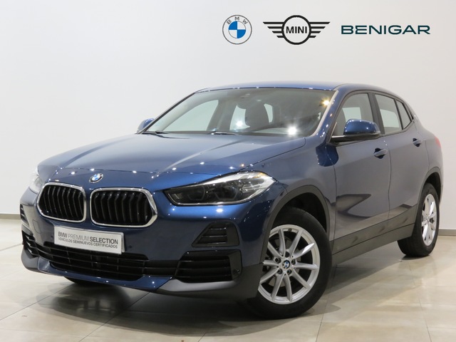 BMW X2 sDrive16d color Azul. Año 2021. 85KW(116CV). Diésel. En concesionario GANDIA Automoviles Fersan, S.A. de Valencia