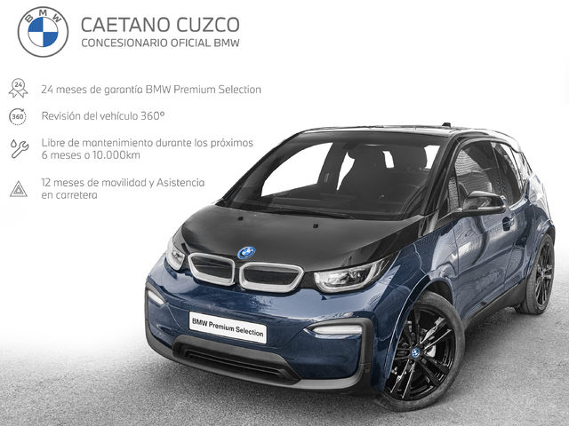 BMW i3 120Ah color Azul. Año 2019. 125KW(170CV). Eléctrico. En concesionario Caetano Cuzco, Salvatierra de Madrid