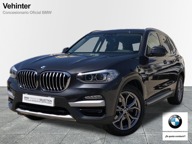 BMW X3 xDrive20d color Gris. Año 2019. 140KW(190CV). Diésel. En concesionario Vehinter Getafe de Madrid