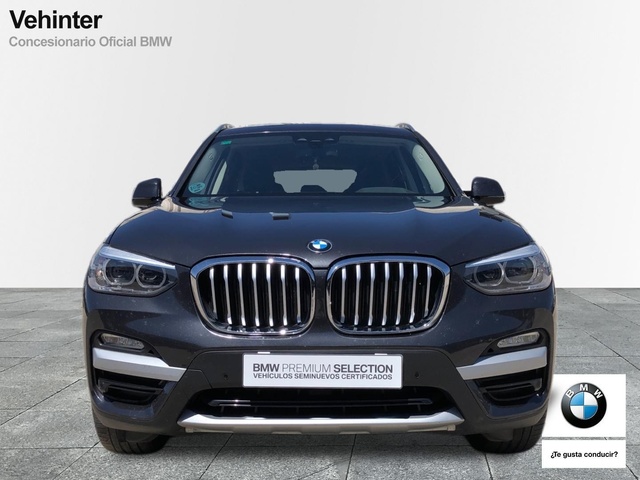 BMW X3 xDrive20d color Gris. Año 2019. 140KW(190CV). Diésel. En concesionario Vehinter Getafe de Madrid