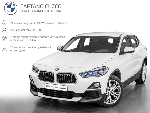 BMW X2 sDrive18i color Blanco. Año 2020. 103KW(140CV). Gasolina. En concesionario Caetano Cuzco, Alcalá de Madrid