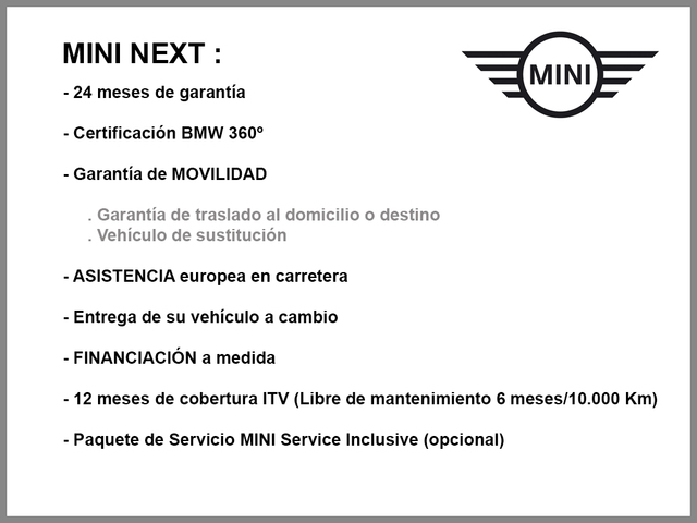 fotoG 9 del MINI MINI 3 Puertas Cooper E 135 kW (184 CV) 184cv Eléctrico del 2024 en Albacete