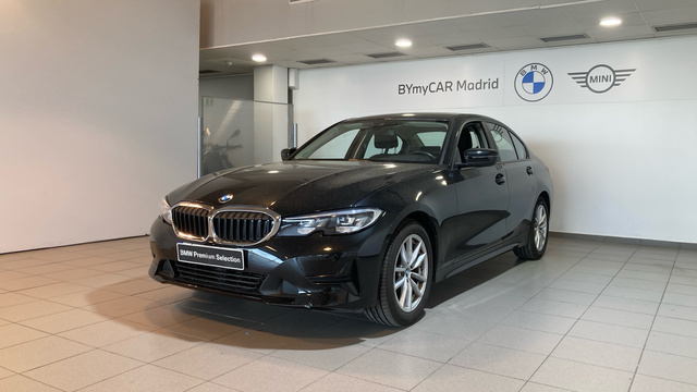 BMW Serie 3 318d color Negro. Año 2019. 110KW(150CV). Diésel. En concesionario BYmyCAR Madrid - Alcalá de Madrid