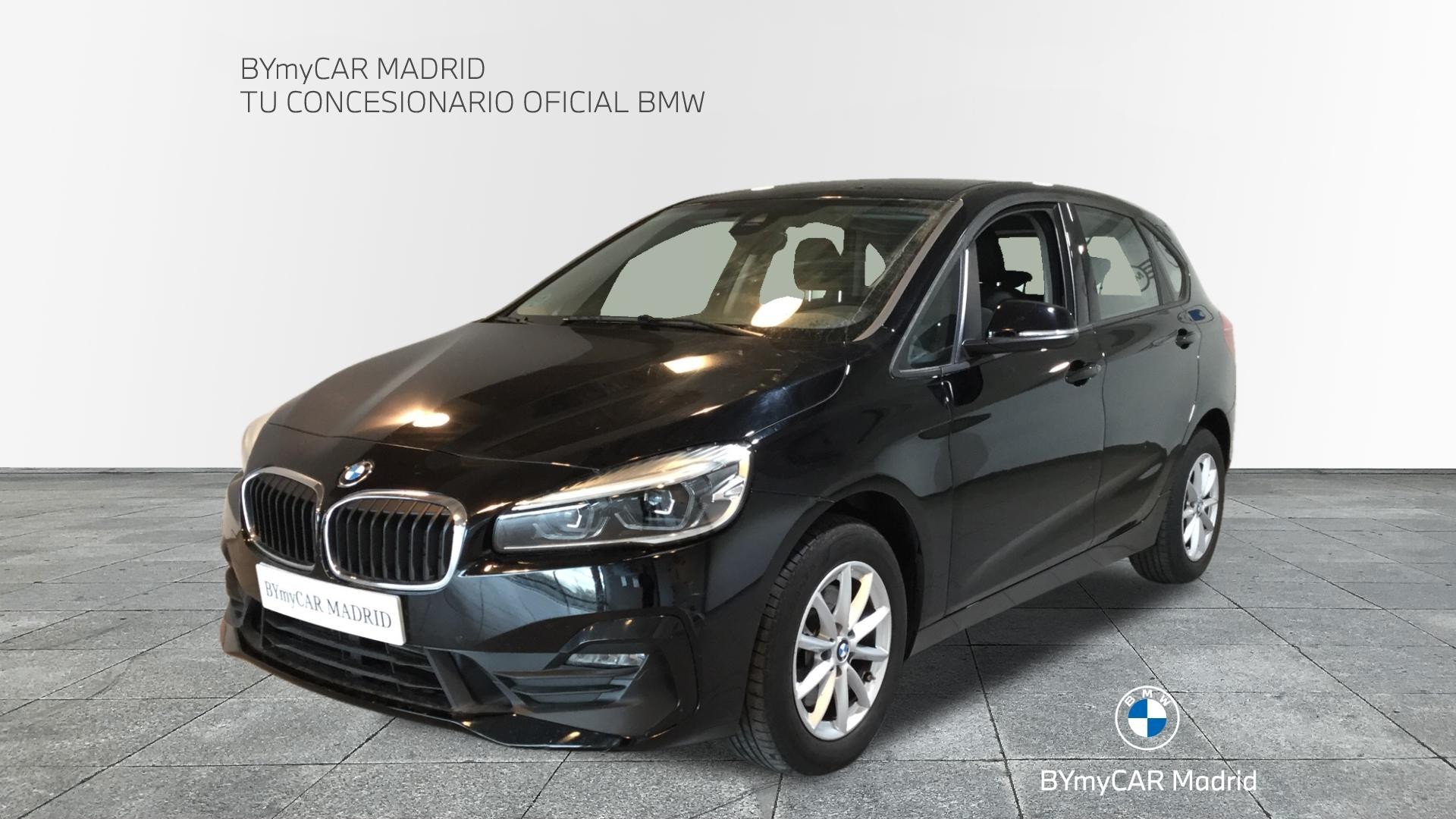 BMW Serie 2 218d Active Tourer color Negro. Año 2019. 110KW(150CV). Diésel. En concesionario BYmyCAR Madrid - Alcalá de Madrid