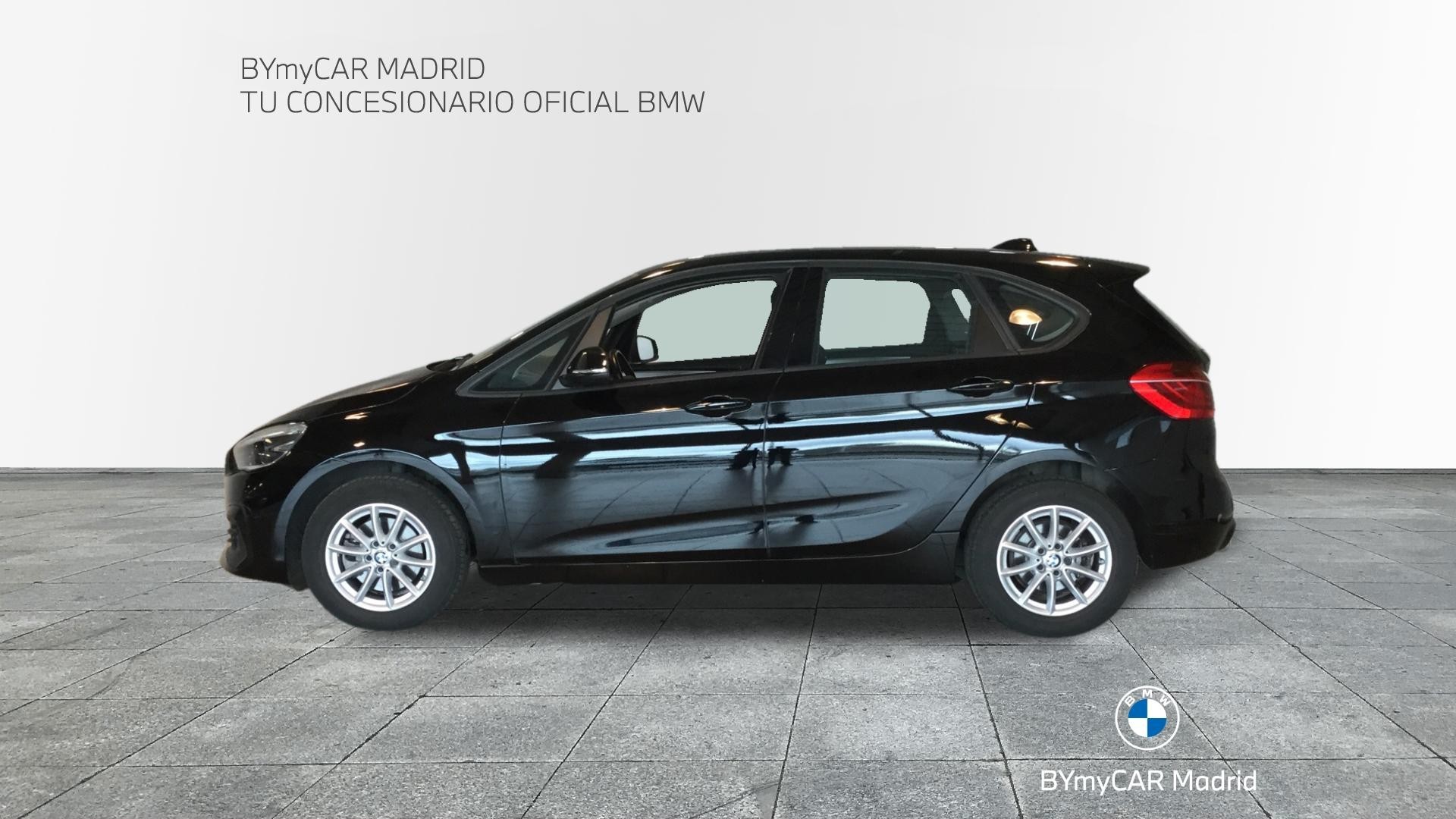 BMW Serie 2 218d Active Tourer color Negro. Año 2019. 110KW(150CV). Diésel. En concesionario BYmyCAR Madrid - Alcalá de Madrid