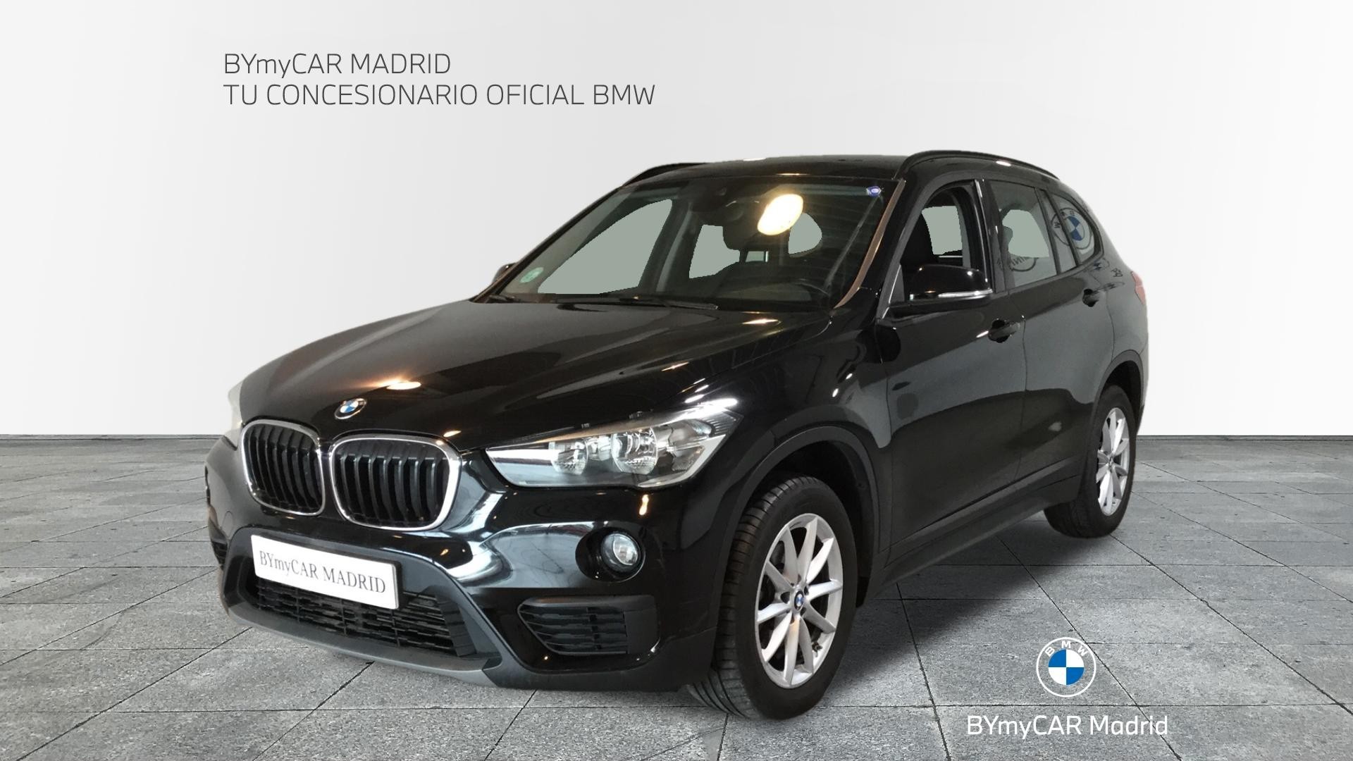 BMW X1 sDrive16d color Negro. Año 2019. 85KW(116CV). Diésel. En concesionario BYmyCAR Madrid - Alcalá de Madrid