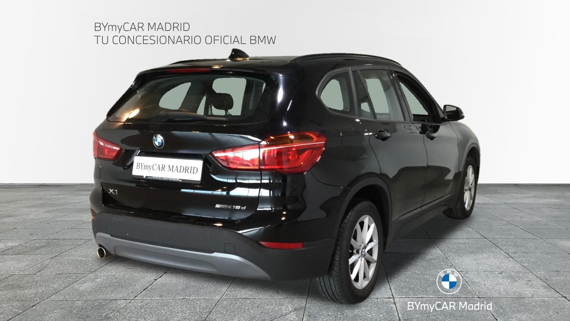 BMW X1 sDrive16d color Negro. Año 2019. 85KW(116CV). Diésel. En concesionario BYmyCAR Madrid - Alcalá de Madrid