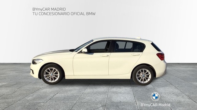 BMW Serie 1 118i color Blanco. Año 2019. 100KW(136CV). Gasolina. En concesionario BYmyCAR Madrid - Alcalá de Madrid