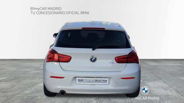 BMW Serie 1 118i color Blanco. Año 2019. 100KW(136CV). Gasolina. En concesionario BYmyCAR Madrid - Alcalá de Madrid