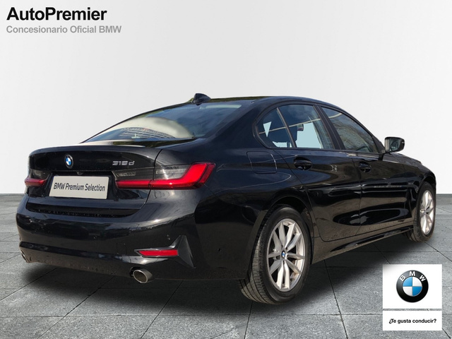 BMW Serie 3 318d color Negro. Año 2019. 110KW(150CV). Diésel. En concesionario Auto Premier, S.A. - ALCALÁ DE HENARES de Madrid